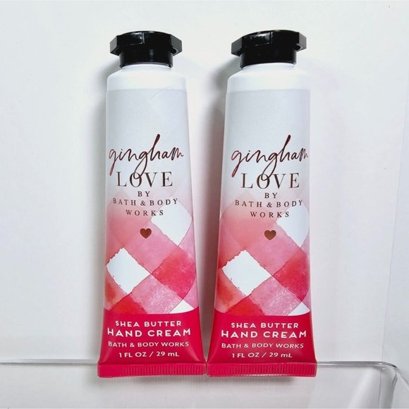 Bath & Body Works Other - 2 GINGHAM LOVE Bath & Body Works 1oz Shea Butter Hand Cream Set NEW